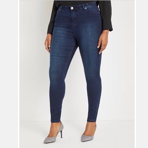 Eloquii Dark Wash High Rise Skinny Jeans